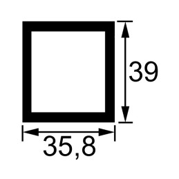 TUBE RECTANGLE 35,8X39 LG1000