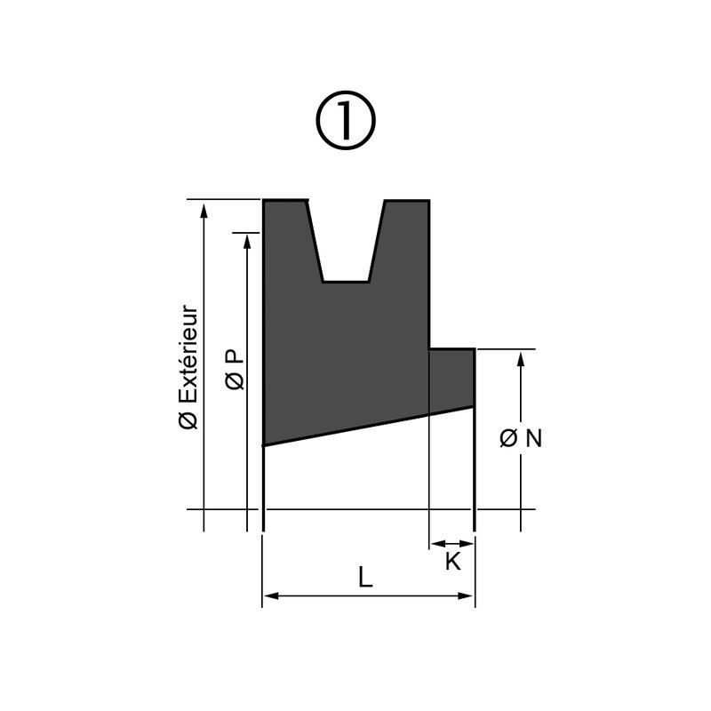 POULIE VECO 1 SPZ 63 SC 2820