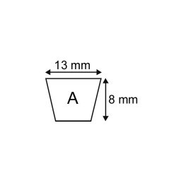 COURROIE TRAPEZOIDALE LISSE A77 - 13X8X1980