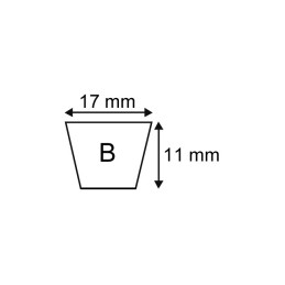 COURROIE TRAPEZOIDALE LISSE B34 - 17X11X900
