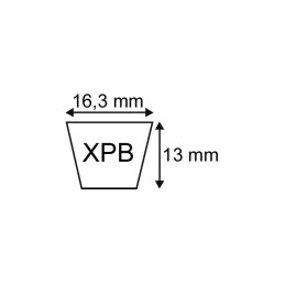COURROIE TRAPEZOIDALE CRANTEE XPB1900 - 16X13X1900