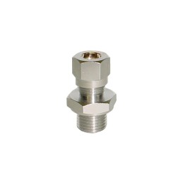 PIQUAGE DROIT MALE FILETE CYLINDRIQUE D6-G1/8 + RONDELLE G1/8"