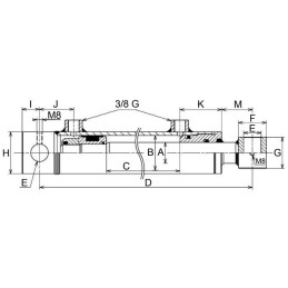 VERIN HYDRAULIQUE DOUBLE EFFET STANDARD 30X50 C200 EAF 400 (3052)