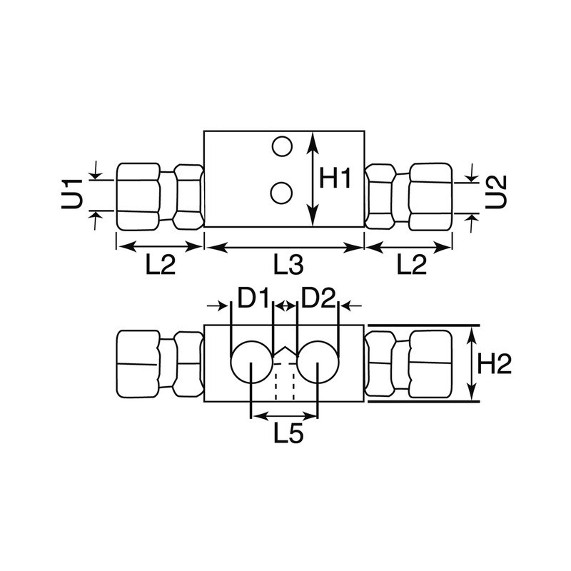 CLAPET ANTI RETOUR DOUBLE PILOTE 3/8''