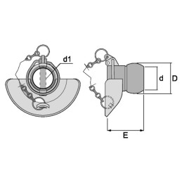ROTULE AVEC CONE DE GUIDAGE RENFORCE CATEGORIE 3 37X64