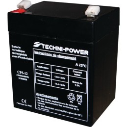BATTERIE GEL 5 AH TYPE CP5-12  (+ A GAUCHE)