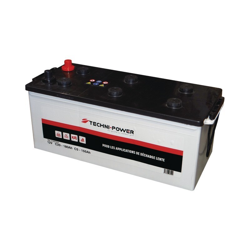 BATTERIE 12V-180AH DECHARGE LENTE TECHNI-POWER