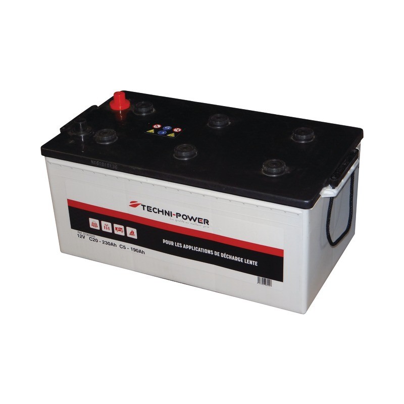 BATTERIE 12V-230AH DECHARGE LENTE TECHNI-POWER