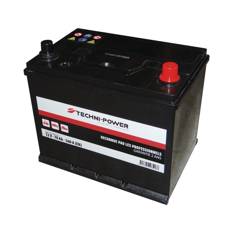 BATTERIE 12V-70AH/560A + A DROITE TECHNI-POWER