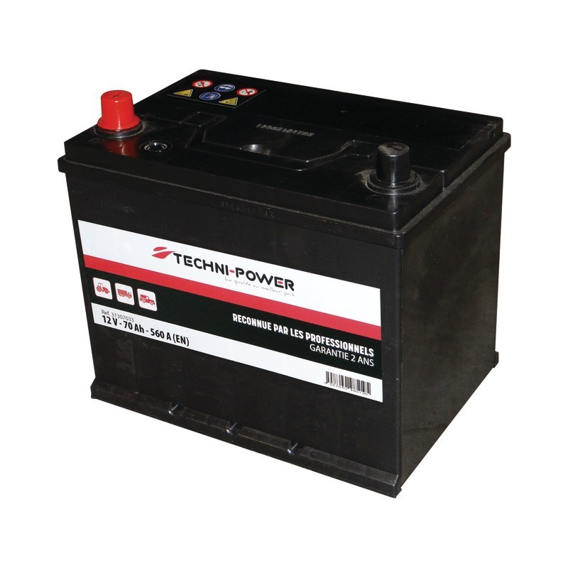 BATTERIE 12V-70AH/560A + A GAUCHE TECHNI-POWER