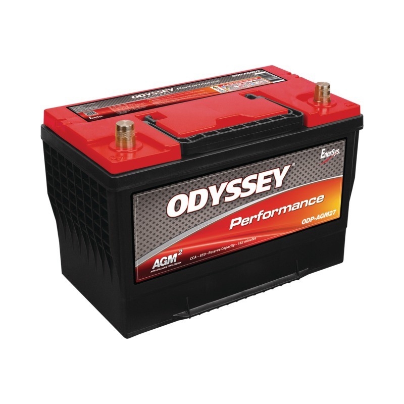 BATTERIE 12V 85AH 850A + A GAUCHE ODYSSEY ODP-AGM27