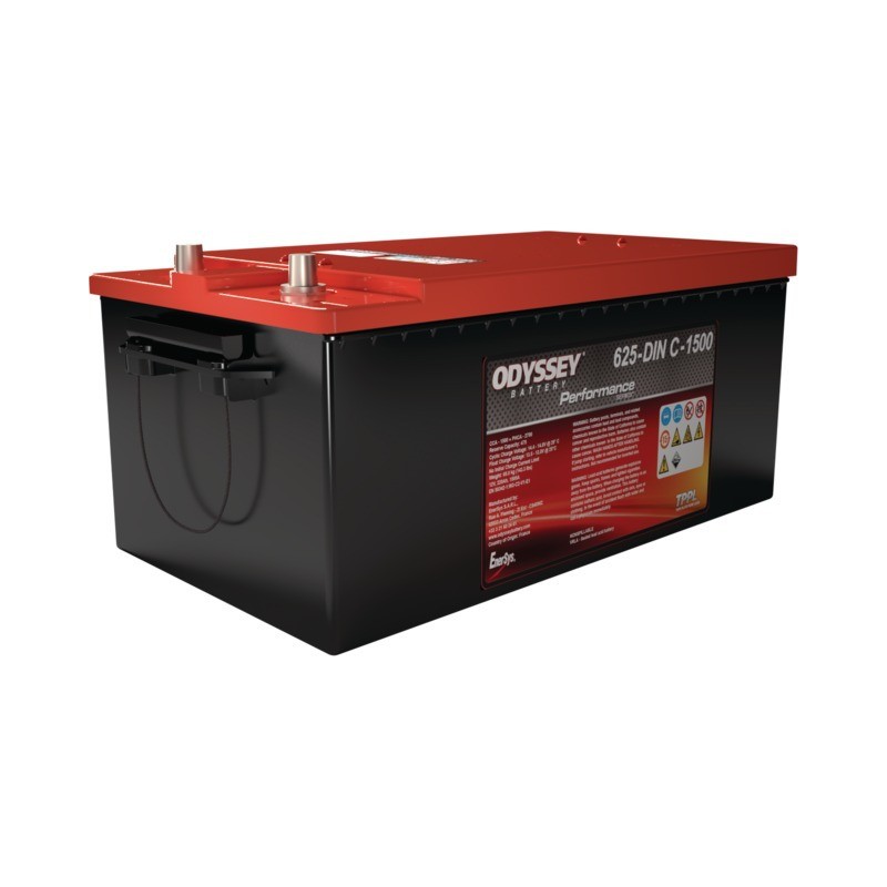 BATTERIE 12V 220AH 1500A + A GAUCHEODYSSEY ODP-625-DIN C-1500