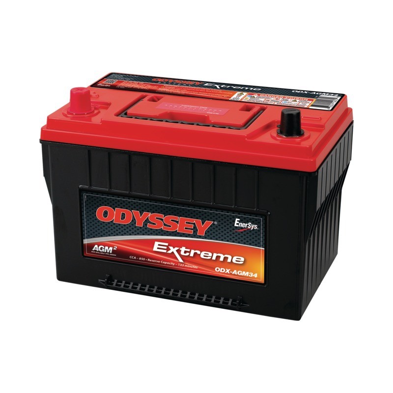 BATTERIE 12V 68AH 850A + A GAUCHE ODYSSEY ODX-AGM34 (34-PC1500)