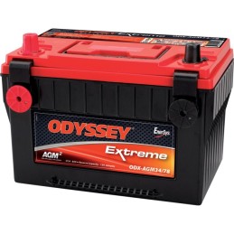 BATTERIE 12V 68AH 850A + A GAUCHE ODYSSEY ODX-AGM34 78