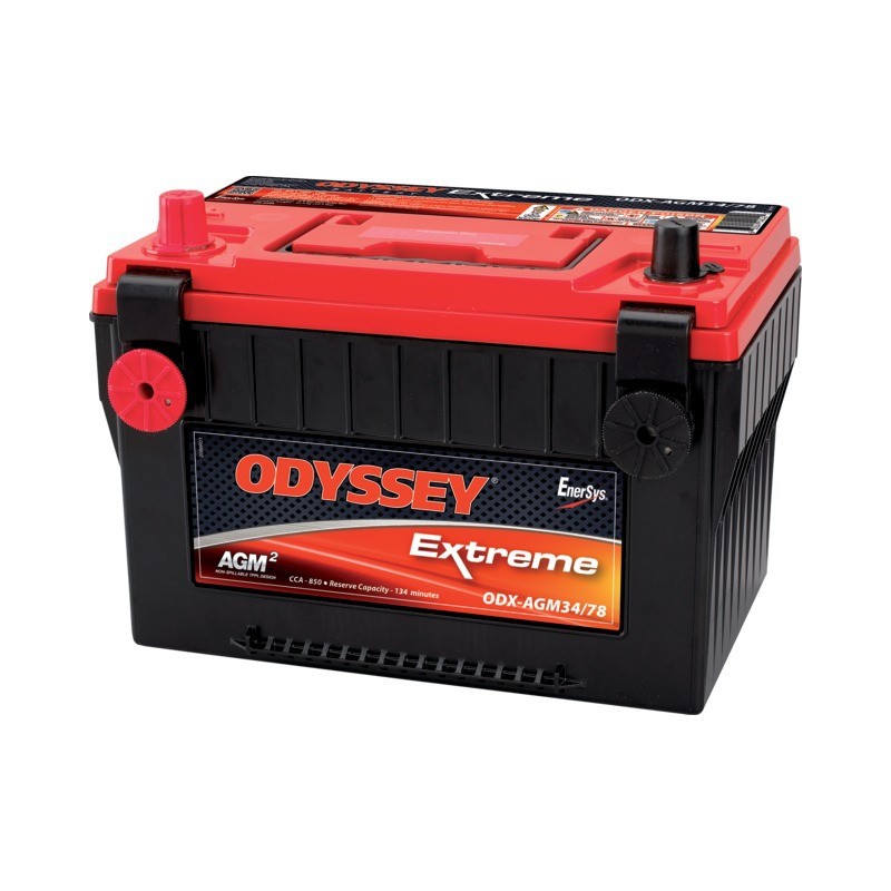BATTERIE 12V 68AH 850A + A GAUCHE ODYSSEY ODX-AGM34 78