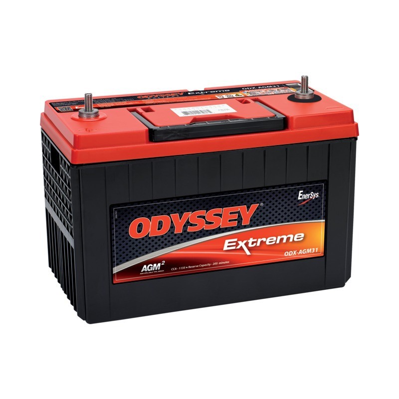 BATTERIE 12V 100AH 1150A ODYSSEY + A GAUCHE ODYSSEY ODX-AGM31
