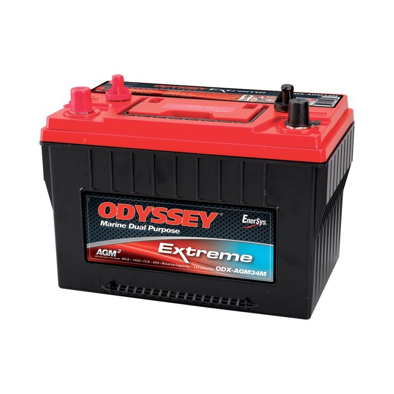 BATTERIE 12V 68AH 850A ODYSSEY + A GAUCHE ODYSSEY ODX-AGM34M
