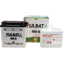 BATTERIE TYPE 12N9-4B-1 (+ A GAUCHE) AVEC PACK ACIDE