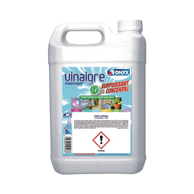 VINAIGRE 14° CONCENTRE BIDON DE 5 LITRES