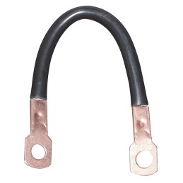 CABLE DE BATTERIE NOIR AVEC COSSES LG 400 MM