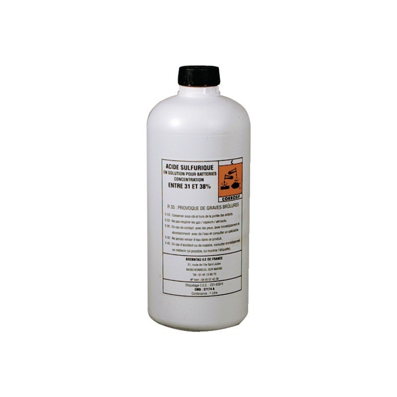 ACIDE ELECTROLYTE 37,4% POUR BATTERIE 700 ML