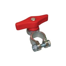 COSSE BATTERIE + ROUGE M10 LAITON AVEC ECROU PAPILLON