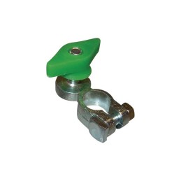 COSSE BATTERIE - VERTE M10 LAITON AVEC ECROU PAPILLON