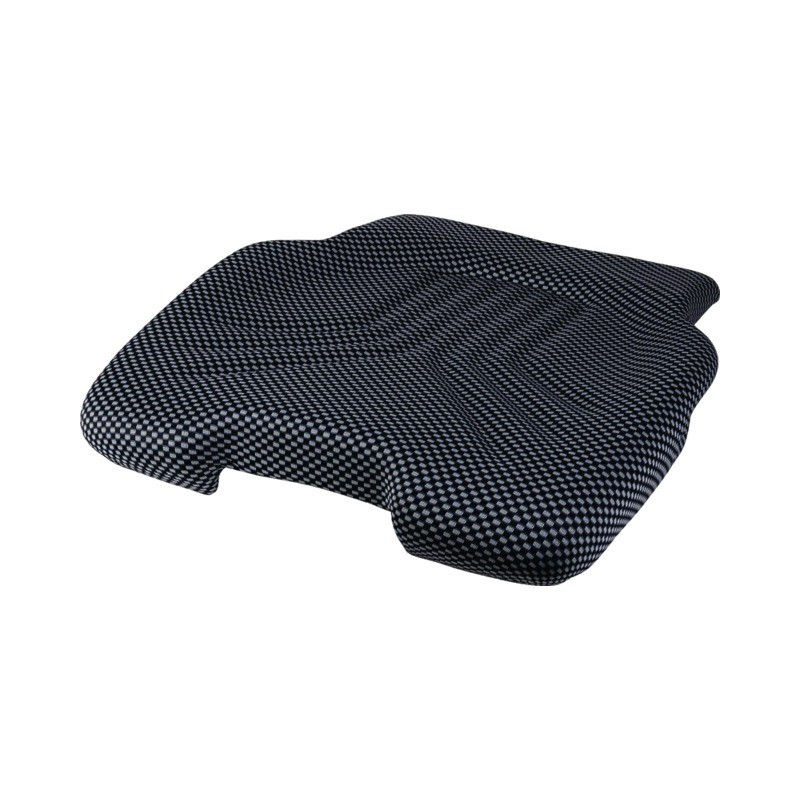 ASSISE CHAUFFANTE TISSU BLEU-NOIR 12V