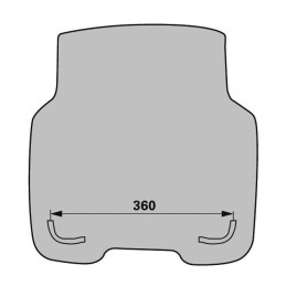 ASSISE CHAUFFANTE TISSU BLEU-NOIR 12V