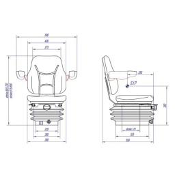 SIEGE MECANIQUE BASIC TISSU RM81 200
