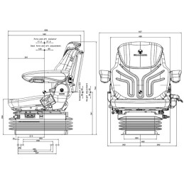SIEGE PNEUMATIQUE MAXIMO MAXIMO L TISSU MSG95A/721 GRAMMER