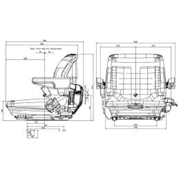 SIEGE MECANIQUE MSG20 ETROIT TISSU GRAMMER