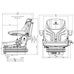 SIEGE MECANIQUE MAXIMO M TISSU CEINTURE ET CONTACTEUR MSG85/721 GRAMMER