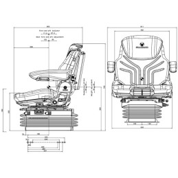 SIEGE PNEUMATIQUE MAXIMO PROFESSIONAL TISSU MSG95AL/731 GRAMMER