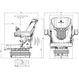 SIEGE PNEUMATIQUE COMPACTO COMFORT S TISSU MSG93/511 GRAMMER