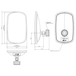 RETROVISEUR REVERSIBLE 244X160MM BRITAX