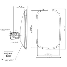 RETROVISEUR REVERSIBLE 268X164MM BRITAX