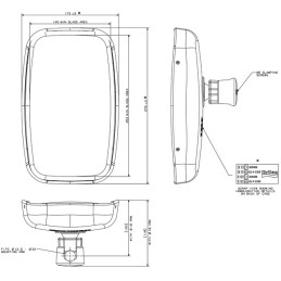 RETROVISEUR REVERSIBLE 282X174MM BRITAX