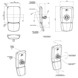 RETROVISEUR REVERSIBLE DOUBLE MIROIR 441X231MM BRITAX