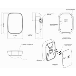 RETROVISEUR GAUCHE 328X238MM BRITAX
