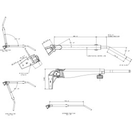 BRAS DE RETROVISEUR TELESCOPIQUE DROIT BRITAX