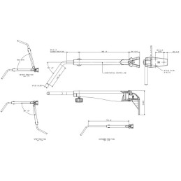 BRAS DE RETROVISEUR TELESCOPIQUE GAUCHE BRITAX