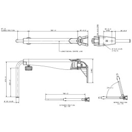 BRAS DE RETROVISEUR TELESCOPIQUE GAUCHE BRITAX