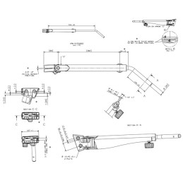 BRAS DE RETROVISEUR TELESCOPIQUE DROIT BRITAX