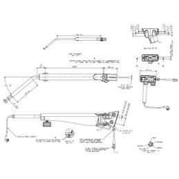 BRAS DE RETROVISEUR TELESCOPIQUE GAUCHE BRITAX