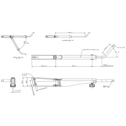 BRAS DE RETROVISEUR TELESCOPIQUE GAUCHE BRITAX