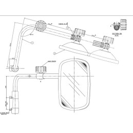 RETROVISEUR AVEC BRAS TELESCOPIQUE GAUCHE BRITAX