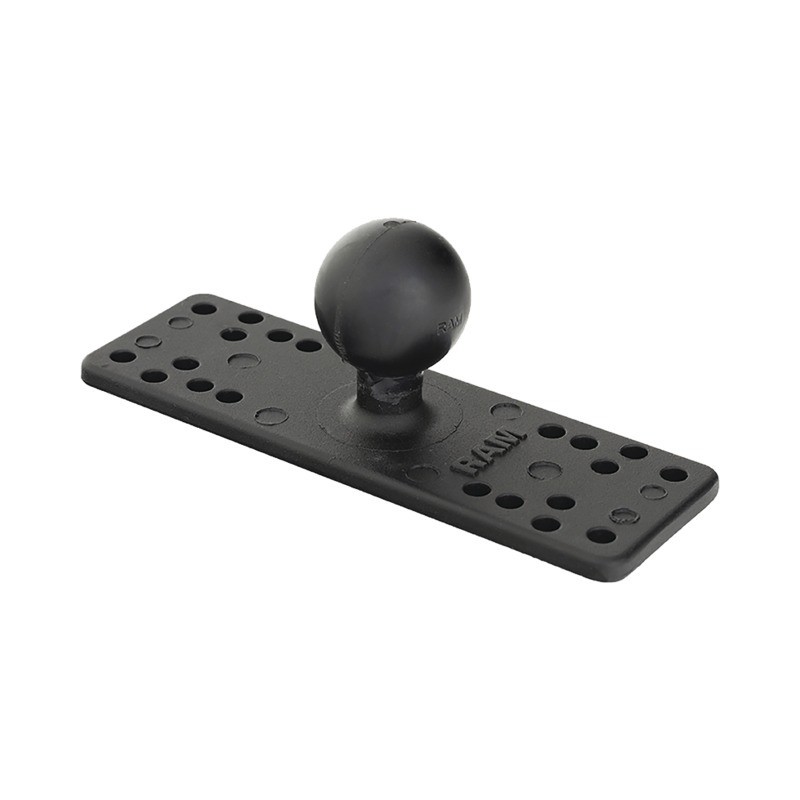 BASE RECTANGULAIRE PLATE PRE-PERCE 15,87X5,08CM AVEC BOULE C