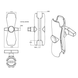 BRAS STANDARD 14,45CM POUR BOULE C