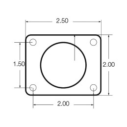 BASE RECTANGLE 5,08X6,35CM BOULE C